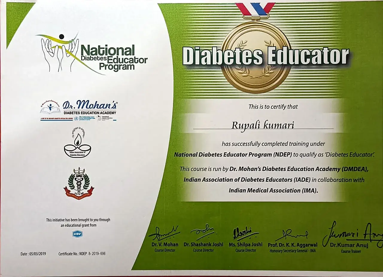 Certificate: Qualified Diabetes Educator